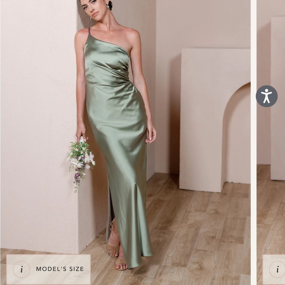 Silver Sage Revelry Bridesmaid Dress